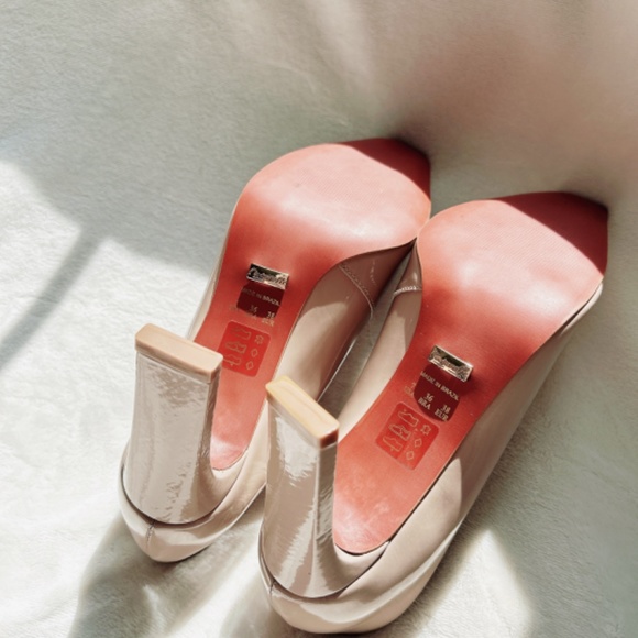 L'intervalle Alecia Nude Patent heels pumps - Picture 6 of 7